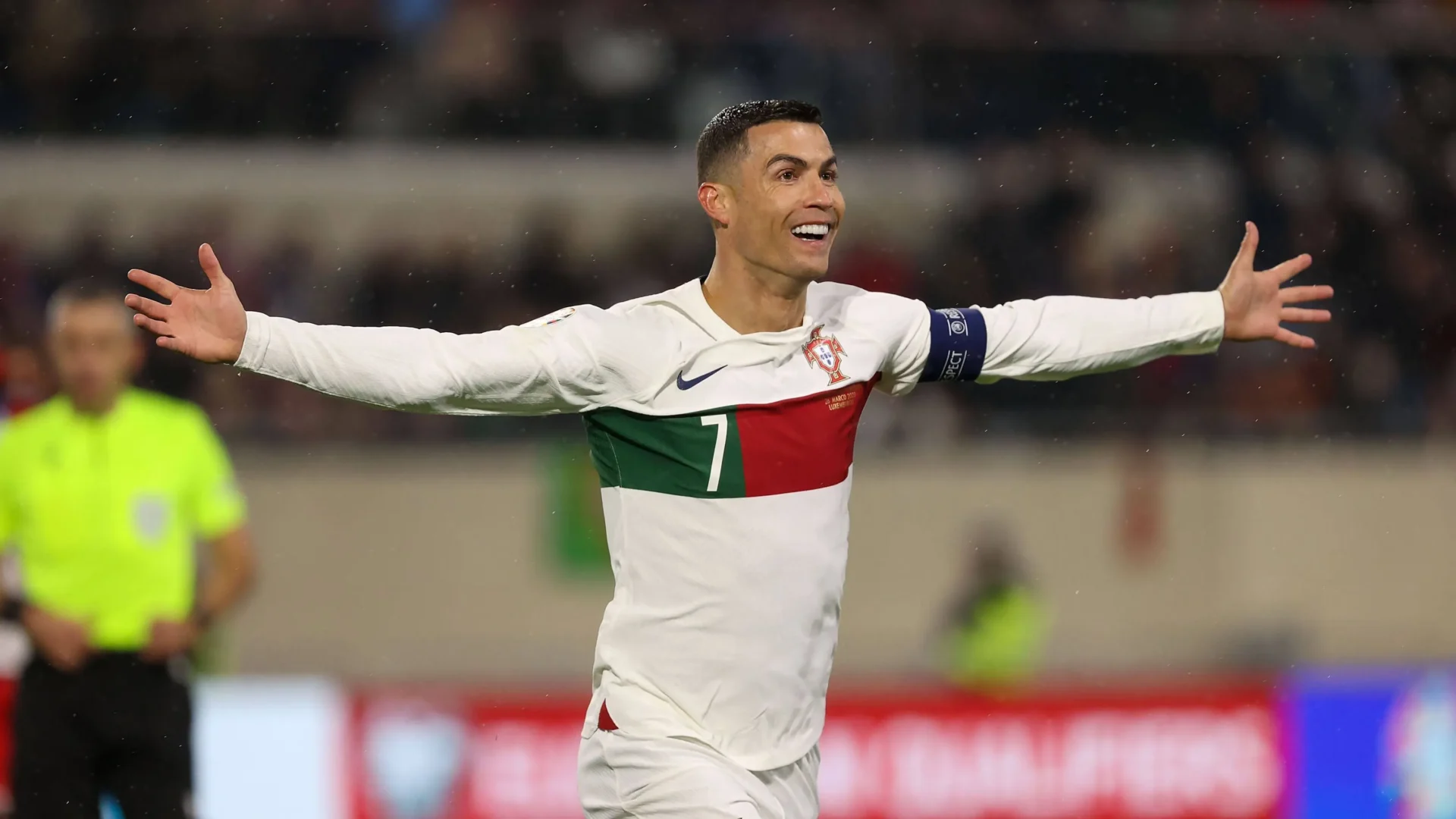 Cristiano Ronaldo in portugal away jersey