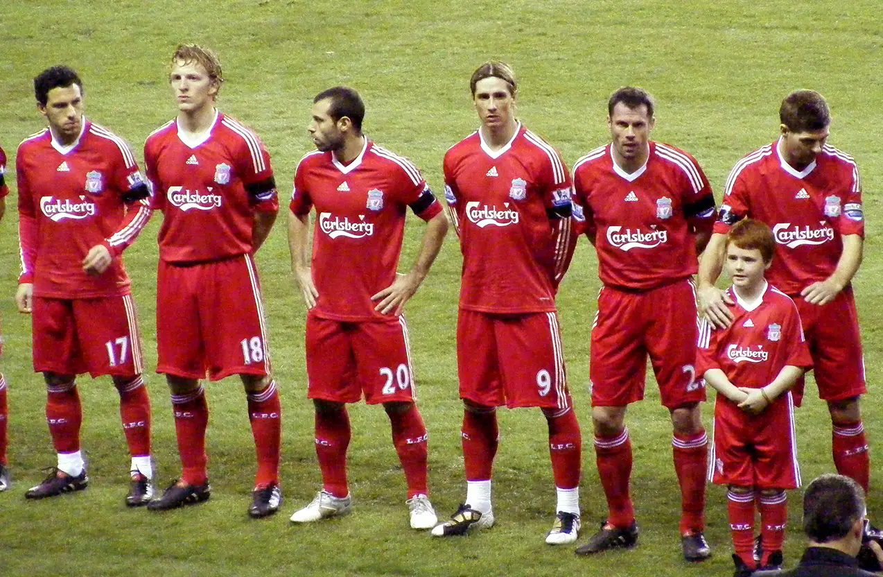 Liverpool team standing