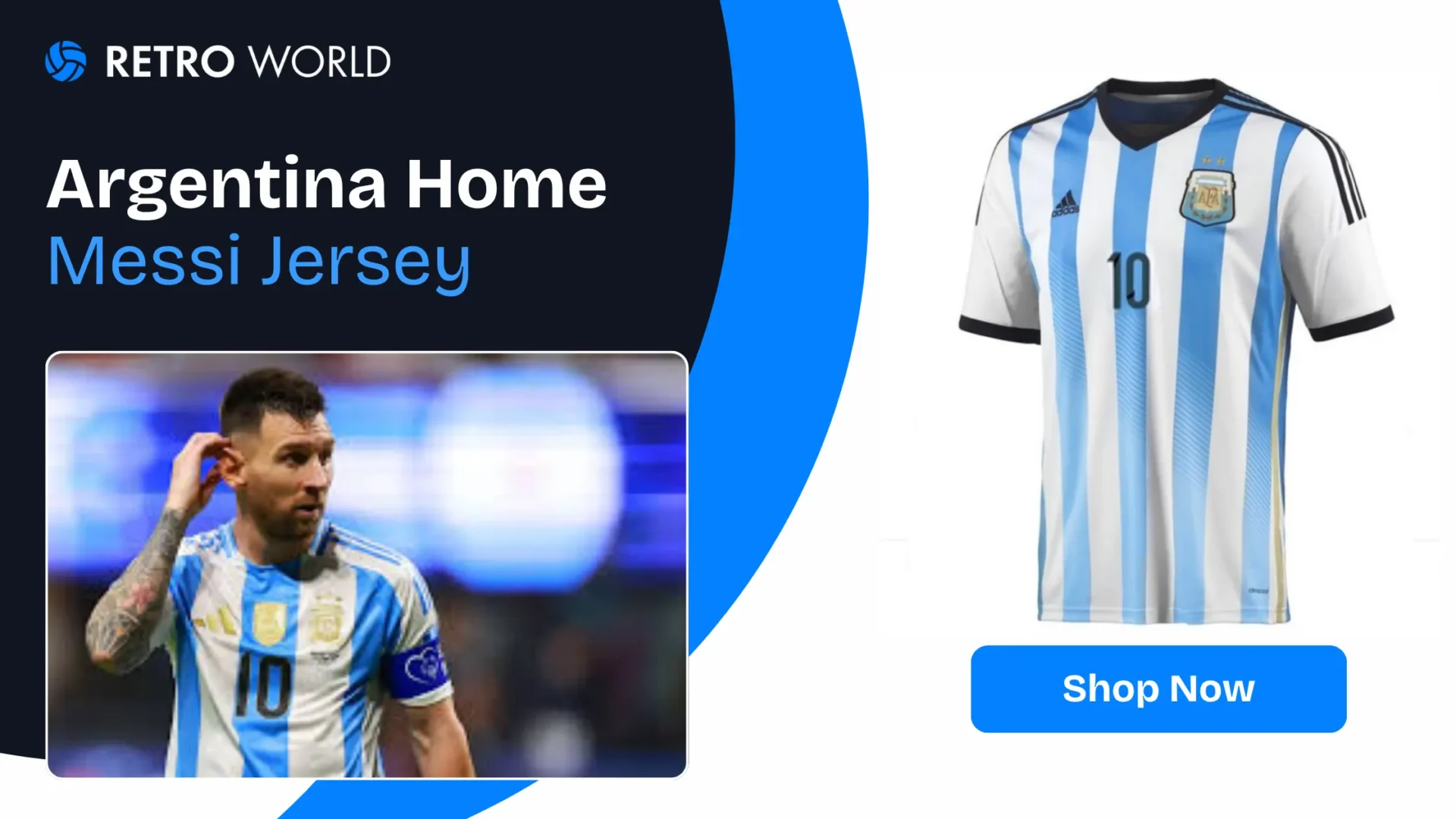 Messi Argentina home jersey
