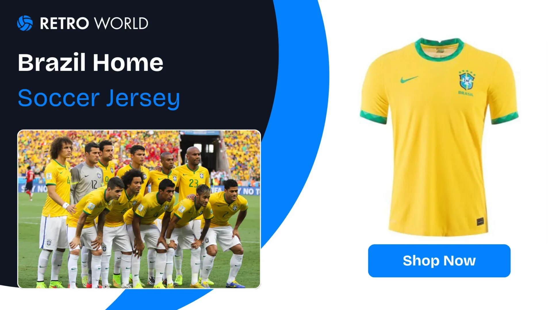 Brazil home soccer jersey
