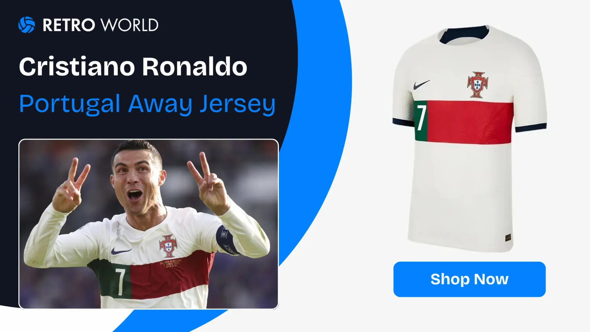 Cristiano Ronaldo Portugal away jersey