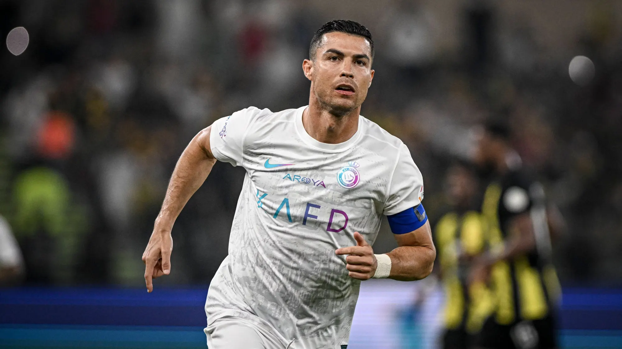 Cristiano Ronaldo running during match